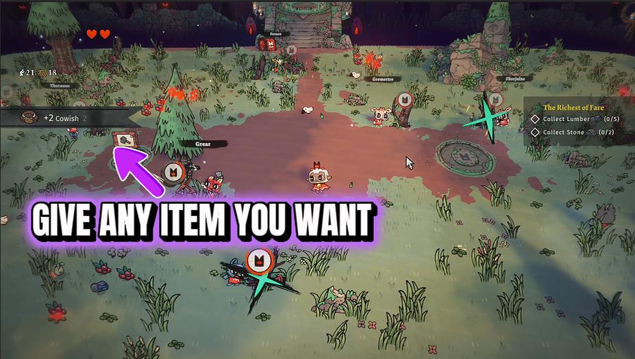 Cult of the Lamb — Give Items (screenshot 2)